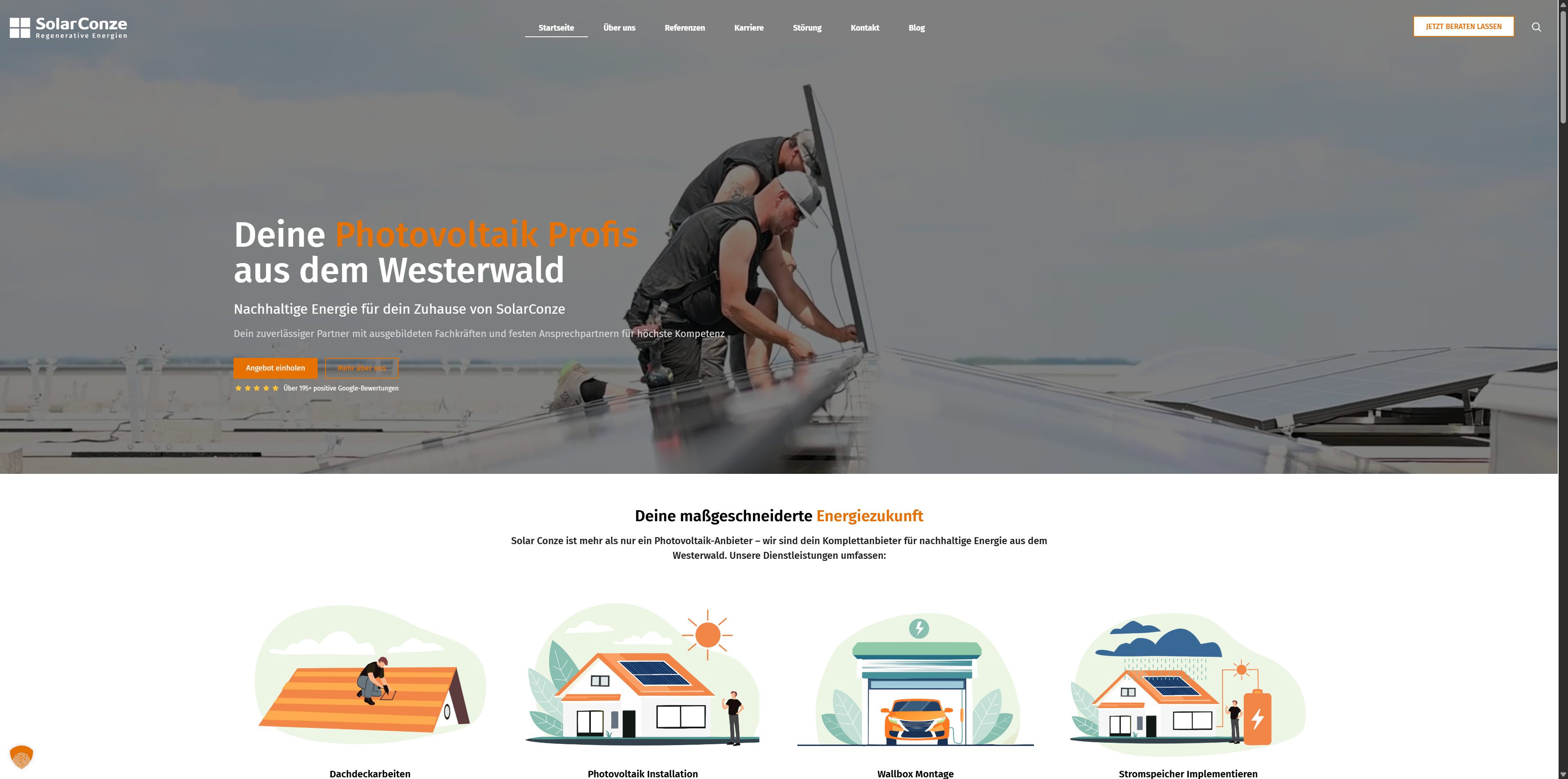 Solar Conze Webseite